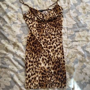 Cheetah print dress with side slits